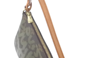 LOUIS VUITTON ルイヴィトン アクセポ ポシェット アクセソワール M92191 モノグラムグラフィティ グリーン 美品 中古 61211