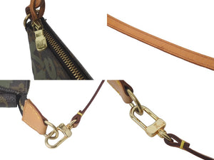 LOUIS VUITTON ルイヴィトン アクセポ ポシェット アクセソワール M92191 モノグラムグラフィティ グリーン 美品 中古 61211