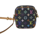 画像をギャラリービューアに読み込む, LOUIS VUITTON ルイヴィトン 村上隆 リフト ショルダーバッグ モノグラムマルチ ブラック M40056 美品 中古 61213