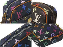画像をギャラリービューアに読み込む, LOUIS VUITTON ルイヴィトン 村上隆 リフト ショルダーバッグ モノグラムマルチ ブラック M40056 美品 中古 61213