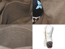 画像をギャラリービューアに読み込む, LOUIS VUITTON ルイヴィトン 村上隆 リフト ショルダーバッグ モノグラムマルチ ブラック M40056 美品 中古 61213