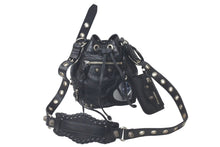 Load image into Gallery viewer, BALENCIAGA バレンシアガ ルカゴールXS ショルダーバッグ 702431 1VG9Y 1000 2023年SS ブラック ラムスキン 美品 中古 61214