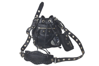 BALENCIAGA バレンシアガ ルカゴールXS ショルダーバッグ 702431 1VG9Y 1000 2023年SS ブラック ラムスキン 美品 中古 61214