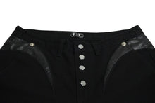 画像をギャラリービューアに読み込む, Thug Club サグクラブ TC レザー ウォッシング デニムパンツ サイズ3 ブラック コットン TC24PT0603 美品 中古 61217