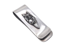 Load image into Gallery viewer, CHROME HEARTS クロムハーツ マネークリップ 小物 ハート ダガー シルバー925 58.4g 中古 美品 61221