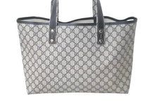 Load image into Gallery viewer, GUCCI グッチ トートバッグ GG柄 211134 GGスプリーム レザー ベージュ ネイビー ユニセックス 美品 中古 61229