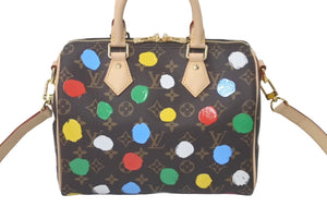 未使用 LOUIS VUITTON ルイヴィトン スピーディ バンドリエール25 モノグラム インフィニティドット 草間彌生 M46433 中古