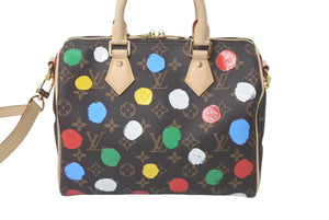 未使用 LOUIS VUITTON ルイヴィトン スピーディ バンドリエール25 モノグラム インフィニティドット 草間彌生 M46433 中古