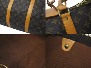 LOLOUIS VUITTON ルイ ヴィトン キーポル バンドリエール55 ボストンバッグ モノグラムキャンバス M41414 ブラウン 美品 中古 61263