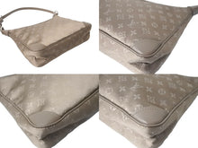 画像をギャラリービューアに読み込む, LOUIS VUITTON ルイヴィトン リトルブローニュ ハンドバッグ モノグラムサテン M92143 ベージュ レザー 美品 中古 61265