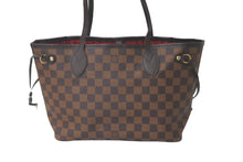 画像をギャラリービューアに読み込む, LOUIS VUITTON ルイヴィトン ネヴァーフルPM トートバッグ N51109 ダミエキャンバス ブラウン ゴールド金具 美品 中古 61266