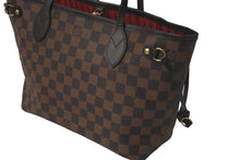 画像をギャラリービューアに読み込む, LOUIS VUITTON ルイヴィトン ネヴァーフルPM トートバッグ N51109 ダミエキャンバス ブラウン ゴールド金具 美品 中古 61266