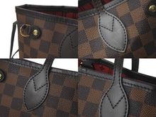 画像をギャラリービューアに読み込む, LOUIS VUITTON ルイヴィトン ネヴァーフルPM トートバッグ N51109 ダミエキャンバス ブラウン ゴールド金具 美品 中古 61266