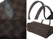 画像をギャラリービューアに読み込む, LOUIS VUITTON ルイヴィトン ネヴァーフルPM トートバッグ N51109 ダミエキャンバス ブラウン ゴールド金具 美品 中古 61266