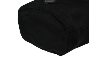 PRADA プラダ 巾着ポーチ 三角ロゴ テスート ブラック 1NA369 イタリア製 良品 中古 61286 