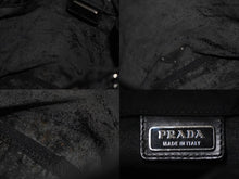 画像をギャラリービューアに読み込む, PRADA プラダ 巾着ポーチ 三角ロゴ テスート ブラック 1NA369 イタリア製 良品 中古 61286 