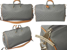 画像をギャラリービューアに読み込む, LOUIS VUITTON ルイヴィトン チタニウム キーポル バンドリエール 50 ボストンバッグ M43886 美品 中古 61287
