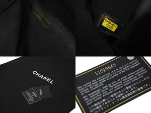 CHANEL シャネル Vステッチ ハンドバッグ 11番台 ココマーク レザー ブラック シルバー金具 中古 61289