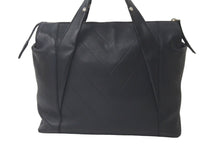 Load image into Gallery viewer, CHANEL シャネル Vステッチ ハンドバッグ 11番台 ココマーク レザー ブラック シルバー金具 中古 61289