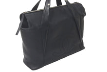 Load image into Gallery viewer, CHANEL シャネル Vステッチ ハンドバッグ 11番台 ココマーク レザー ブラック シルバー金具 中古 61289