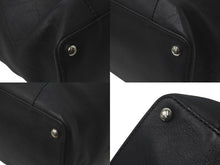 Load image into Gallery viewer, CHANEL シャネル Vステッチ ハンドバッグ 11番台 ココマーク レザー ブラック シルバー金具 中古 61289