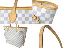 画像をギャラリービューアに読み込む, LOUIS VUITTON ルイヴィトン ネヴァーフルMM トートバッグ N51107 ダミエアズールキャンバス ホワイト 良品 中古 61293