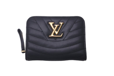 LOUIS VUITTON ルイヴィトン ニューウェーブ ジプトコンパクト ウォレット キルティング ブラック M63789 美品 中古 61298