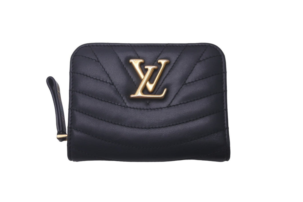 LOUIS VUITTON ルイヴィトン ニューウェーブ ジプトコンパクト ウォレット キルティング ブラック M63789 美品 中古 61298