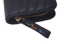 画像をギャラリービューアに読み込む, LOUIS VUITTON ルイヴィトン ニューウェーブ ジプトコンパクト ウォレット キルティング ブラック M63789 美品 中古 61298