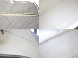 CHANEL シャネル ハンドバッグ スポーツライン ロゴ ココマーク グレー レザー キャンバス 6番台 A15457 美品 中古 61305