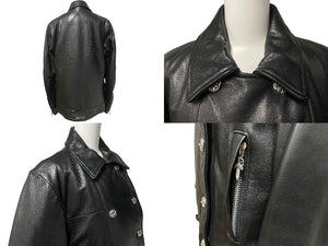 極美品 CHROME HEARTS クロムハーツ レザーPコート ダガー BS
