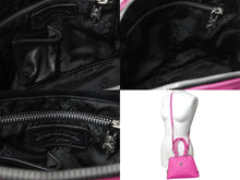 Load image into Gallery viewer, CHROME HEARTS クロムハーツ BSフレア スクロールラベル フレアニー クリップショルダー ピンク 2WAYハンドバッグ 美品 中古 61311