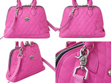 Load image into Gallery viewer, CHROME HEARTS クロムハーツ BSフレア スクロールラベル フレアニー クリップショルダー ピンク 2WAYハンドバッグ 美品 中古 61311