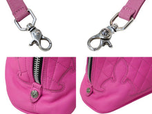 Load image into Gallery viewer, CHROME HEARTS クロムハーツ BSフレア スクロールラベル フレアニー クリップショルダー ピンク 2WAYハンドバッグ 美品 中古 61311