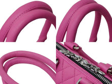 Load image into Gallery viewer, CHROME HEARTS クロムハーツ BSフレア スクロールラベル フレアニー クリップショルダー ピンク 2WAYハンドバッグ 美品 中古 61311