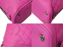 Load image into Gallery viewer, CHROME HEARTS クロムハーツ BSフレア スクロールラベル フレアニー クリップショルダー ピンク 2WAYハンドバッグ 美品 中古 61311