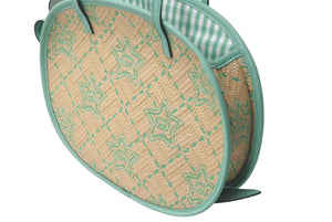 未使用 GUCCI グッチ トップハンドルバッグ ハンドバッグ チルドレンズコレクション ラフィア レザー FABBJ 中古 61317 