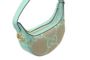 未使用 GUCCI グッチ ミニオフィディア ハンドバッグ 658551UKMBG レザー グリーン ゴールド金具 中古 61319 
