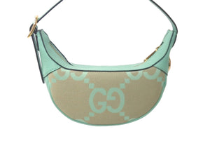 未使用 GUCCI グッチ ミニオフィディア ハンドバッグ 658551UKMBG レザー グリーン ゴールド金具 中古 61319 