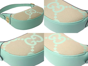 未使用 GUCCI グッチ ミニオフィディア ハンドバッグ 658551UKMBG レザー グリーン ゴールド金具 中古 61319 