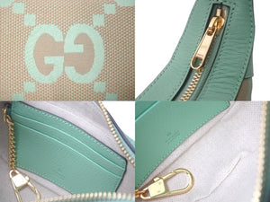 未使用 GUCCI グッチ ミニオフィディア ハンドバッグ 658551UKMBG レザー グリーン ゴールド金具 中古 61319 