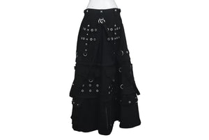 極美品 BALENCIAGA バレンシアガ マキシ リバー スカート 3WAY 22SS ブラック デニム サイズ34 681718 中古 61365