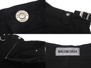 極美品 BALENCIAGA バレンシアガ マキシ リバー スカート 3WAY 22SS ブラック デニム サイズ34 681718 中古 61365