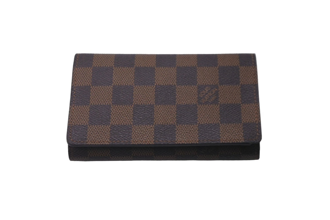 LOUIS VUITTON ルイヴィトン ダミエ ポルトフォイユ トレゾール 二つ折り財布 ブラウン ウォレット ロゴ N61736 中古 61368
