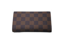 Load image into Gallery viewer, LOUIS VUITTON ルイヴィトン ダミエ ポルトフォイユ トレゾール 二つ折り財布 ブラウン ウォレット ロゴ N61736 中古 61368