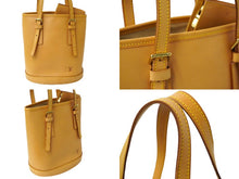 Load image into Gallery viewer, LOUIS VUITTON ルイヴィトン ヌメ革 レザー ノマド マレ 20周年記念 バケツ バッグ ベージュ M99070 ポーチ付 美品 中古 61370
