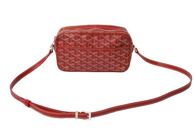 GOYARD ゴヤール カップヴェールPM ショルダーバッグ レッド シルバー金具 PVC 美品 中古 61372