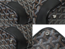 画像をギャラリービューアに読み込む, GOYARD ゴヤール ベルーガ PM ハンドバッグ ブラック シルバー金具 レザー PVCコーティングキャンバス 美品 中古 61375