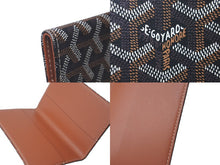 画像をギャラリービューアに読み込む, 極美品 GOYARD ゴヤール 廃盤 グルネル パスポートケース ヘリンボーン柄 ブラック ブラウン 中古 61377