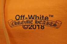 Load image into Gallery viewer, CHROME HEARTS×Off-White クロムハーツ×オフホワイト コラボ 2018 フーディー オレンジ サイズM 美品 中古 61379